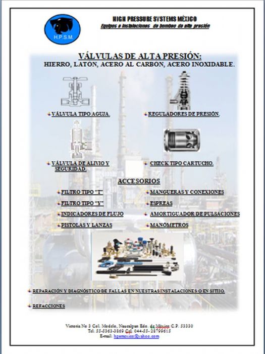 VALVULA DE ALTA PRESION